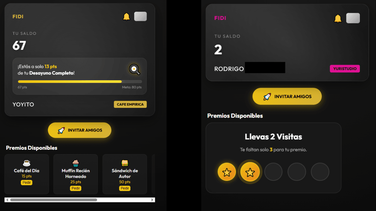 Tarjeta Cliente Fidi